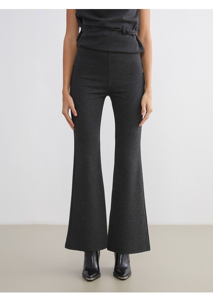 Yeni Sezon Beli Lastikli Ispanyol Paça Kadın Pantolon fiyatları