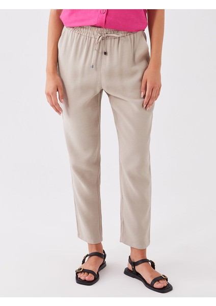 Yeni Sezon Beli Lastikli Rahat Kalıp Kadın Pantolon modelleri