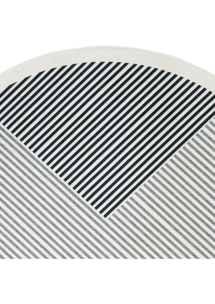 Pratico Gri Yuvarlak Halı Dijital Baskı Geometrik Desen Yumuşak Kaymaz Taban Yıkanan Mutfak Halısı modelleri