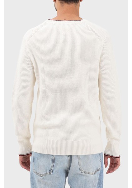 Pamuklu Regular Fit Logolu Bisiklet Yaka Kazak Erkek Kazak MW0MW41516 Z00 modelleri