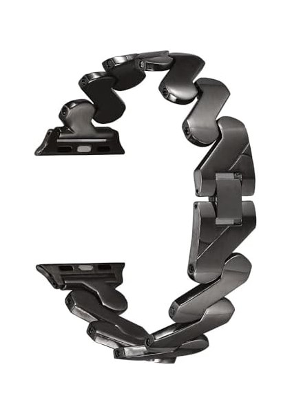 Ile Uyumlu 38MM/40MM Kordon Krd-80 Metal Strap Kayış Siyah fiyatları