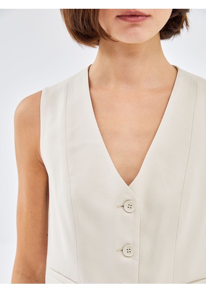 Yeni Sezon V Yaka Kadın Klasik Yelek modelleri