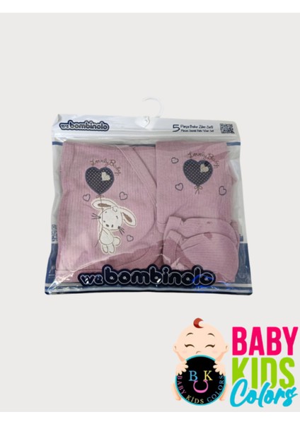 Fitilli Kumaşa Kalpli Tavşan Baskılı Poşette 5'li Set fiyatları