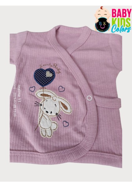 Fitilli Kumaşa Kalpli Tavşan Baskılı Poşette 5'li Set fırsatları