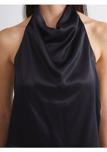 Yeni Sezon Halter Yaka Saten Bluz modelleri