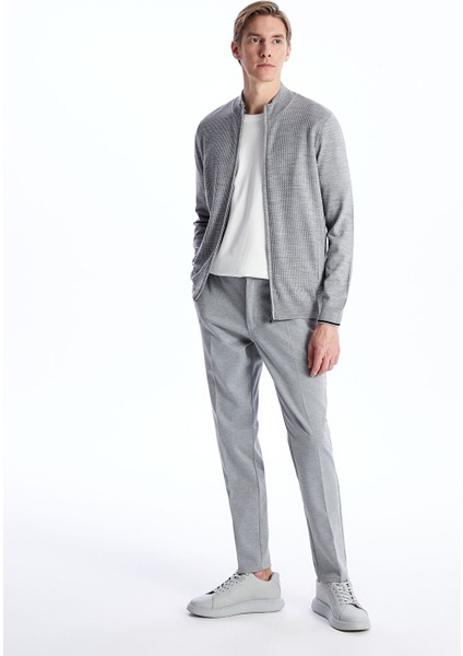 Yeni Sezon Standart Kalıp Dik Yaka Erkek Triko Hırka modelleri