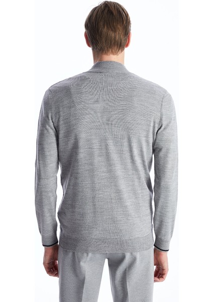 Yeni Sezon Standart Kalıp Dik Yaka Erkek Triko Hırka indirimleri