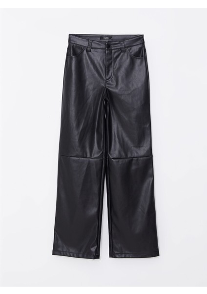 Yeni Sezon Dar Fit Kadın Deri Görünümlü Pantolon indirimleri