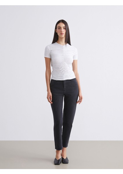 Yeni Sezon V Yaka Büzgülü Bluz fiyatları