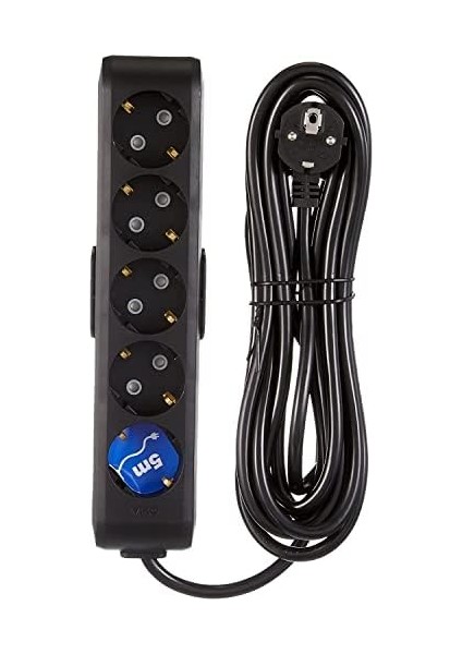 Multi-Let Siyah Priz Topraklı Kablolu Çocuk Korumalı 5 mt modelleri