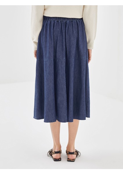 Yeni Sezon Beli Lastikli Kadın Jean Etek fırsatları