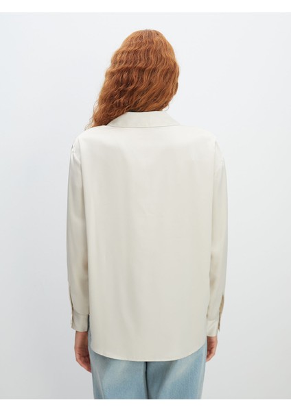 Yeni Sezon Oversize Saten Kadın Gömlek fırsatları