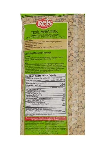 Reis Yeşil Mercimek 1 kg fiyatları