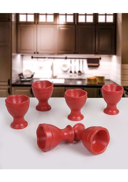 Juliet Yumurtalık, Mat Kırmızı, 7 Cm, 6 Adet