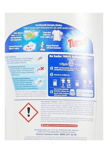 Tursil Komple Çözüm Leylak Bahçesi 53 Yıkama Sıvı Çamaşır Deterjanı Ekonomik Boy 1 x 3440 ml fiyatları