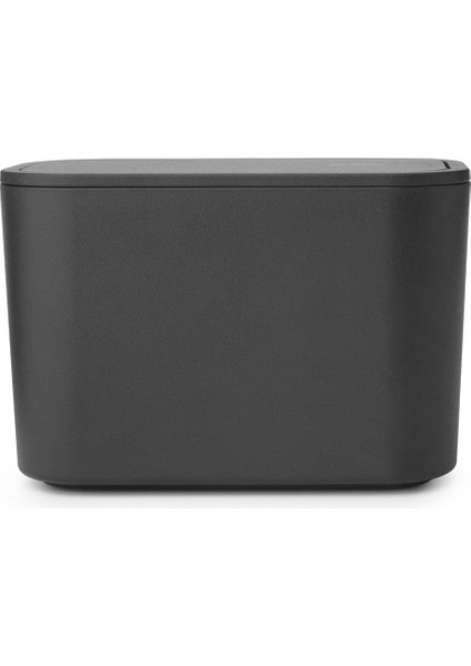 - Atık Kutusu - Küçük Atıklar Için Ideal - Salıncak Kapağı - Temizlemesi - Çizilmez - Korozyona Dayanıklı - Koyu Gri - 8,5 x 15 x 9,8 cm