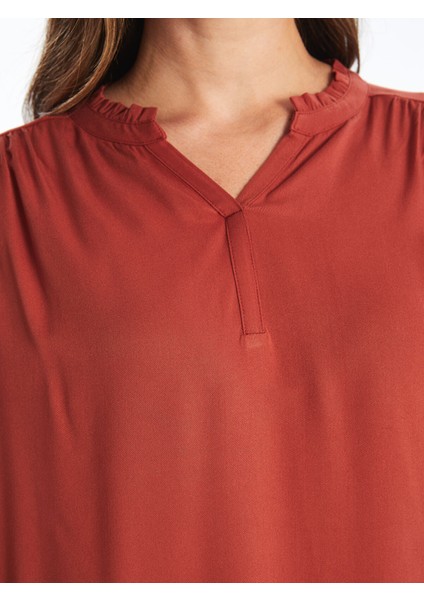 Yeni Sezon Kaçık Yaka Düz Uzun Kollu Kadın Bluz fırsatları