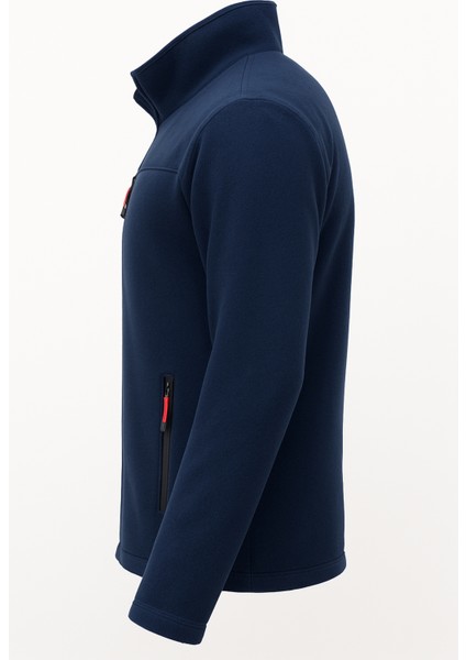 Erkek Tam Fermuarlı 3 Cepli Lacivert Polar fiyatları