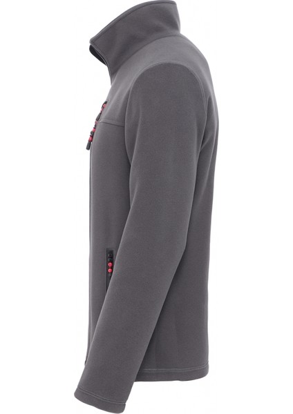 Erkek Tam Fermuarlı 3 Cepli Gri Polar fiyatları