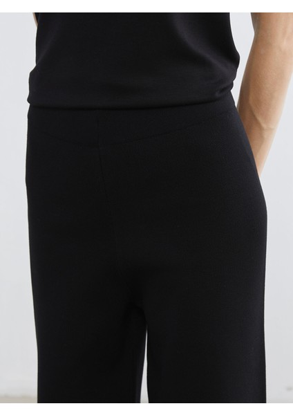 Yeni Sezon Beli Lastikli Kadın Triko Pantolon modelleri