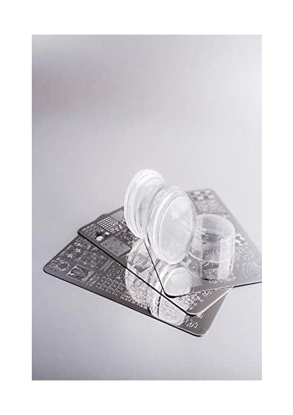 Desenli Tırnak Damgalama Pretty Silikon Başlıklı Holografik Pratik modelleri