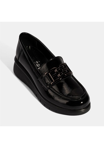 Kadın Siyah Desacomfort Toka Detaylı Deri Ayakkabı indirimleri