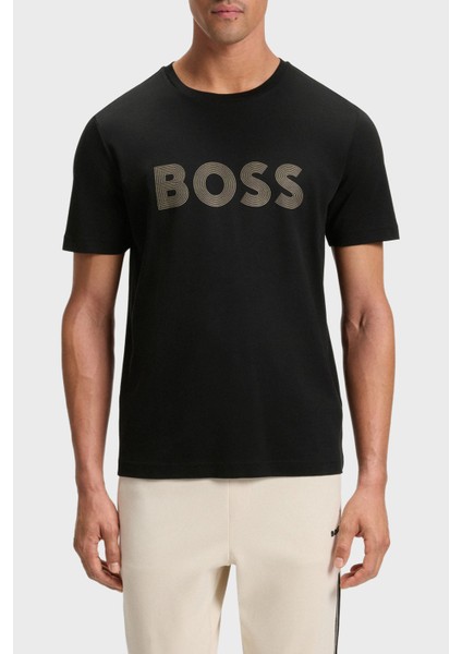 Logolu Pamuklu Regular Fit Bisiklet Yaka T Shirt Erkek T Shirt 50543796 001