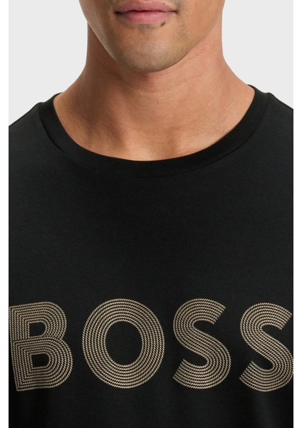 Logolu Pamuklu Regular Fit Bisiklet Yaka T Shirt Erkek T Shirt 50543796 001 fırsatları