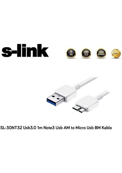 SL-30NT32 Usb3.0 1m 3/s5 USB Am To Micto USB Bm Kablo modelleri
