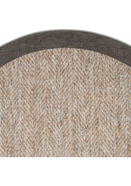 Pratico Bej Yuvarlak Mutfak Halısı Dijital Baskı Sisal Görünümlü Kaymaz Yıkanabilir Mutfak Paspası modelleri