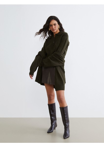 Yeni Sezon Polo Yaka Kadın Triko Kazak fiyatları