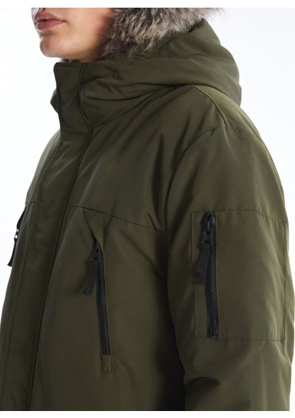 Yeni Sezon Standart Kalıp Kapüşonlu Erkek Parka fırsatları