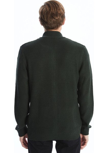 Yeni Sezon Standart Kalıp Dik Yaka Erkek Triko Hırka fırsatları