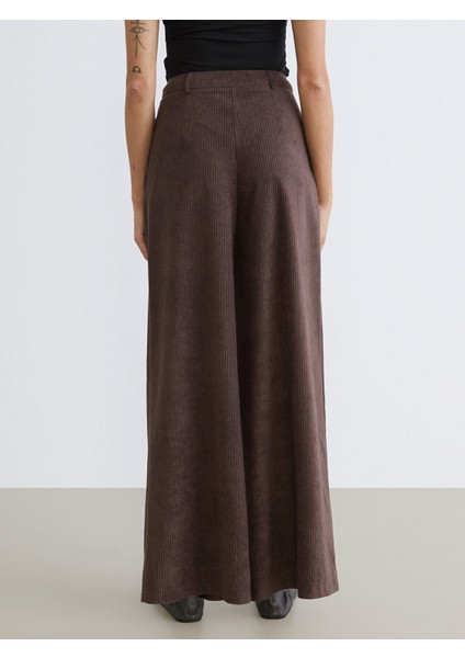 Yeni Sezon Geniş Paça Kadın Kadife Pantolon fırsatları