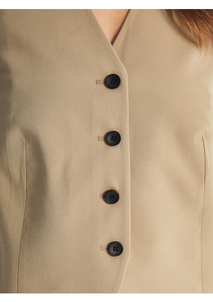 Yeni Sezon V Yaka Kadın Klasik Yelek modelleri