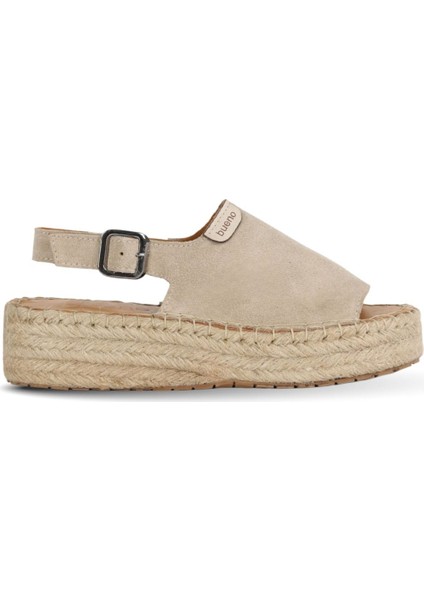 Bej Süet Kadın Düz Sandalet 14WS72500 14WS72500