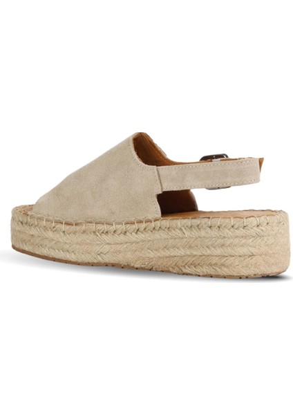 Bej Süet Kadın Düz Sandalet 14WS72500 14WS72500 fırsatları