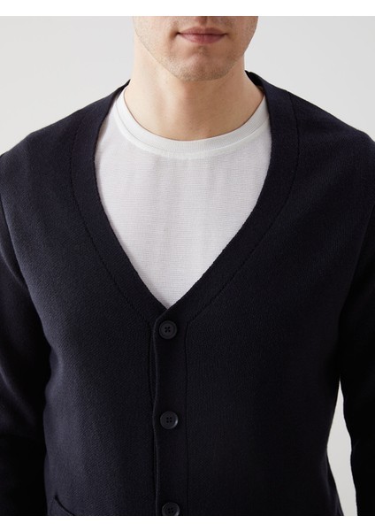 Yeni Sezon Standart Kalıp V Yaka Erkek Triko Hırka modelleri