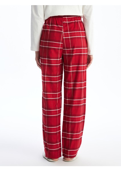 Yeni Sezon Beli Lastikli Ekose Kadın Pijama Altı fırsatları