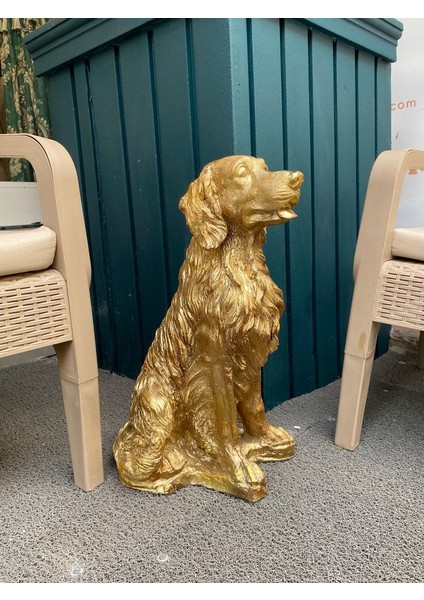 Dekoratif Golden Köpek Biblo Avcı Köpeği Heykel