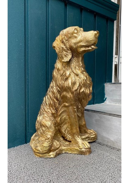 Dekoratif Golden Köpek Biblo Avcı Köpeği Heykel indirimleri