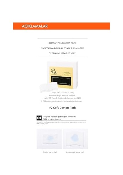 Mıssha Çok Amaçlı Pamuk Makyaj Pedleri 60ADET1/2 Soft Cotton Pads modelleri