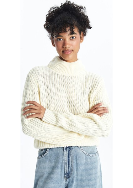 Yeni Sezon Yarım Balıkçı Yaka Kadın Triko Kazak