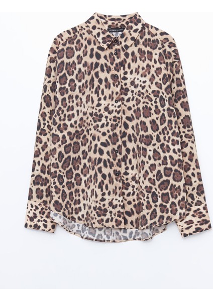 Yeni Sezon Leopar Desenli Kadın Gömlek indirimleri