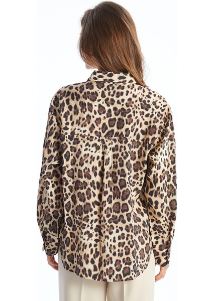 Yeni Sezon Leopar Desenli Kadın Gömlek fırsatları
