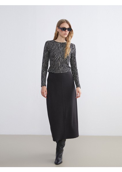 Yeni Sezon Bisiklet Yaka Desenli Bluz modelleri