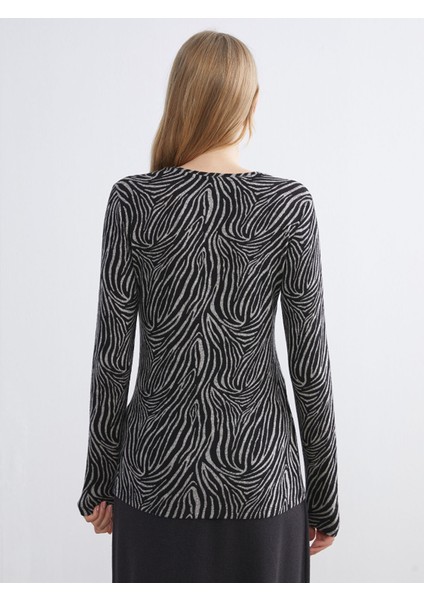 Yeni Sezon Bisiklet Yaka Desenli Bluz indirimleri