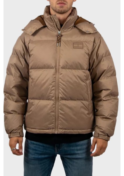 Relaxed Fit Çıkarılabilir Kapüşonlu Su Itici Şişme Mont Erkek Mont DM0DM22036 Afe