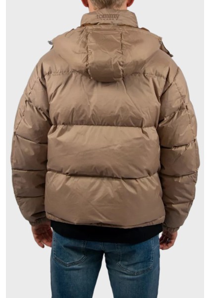 Relaxed Fit Çıkarılabilir Kapüşonlu Su Itici Şişme Mont Erkek Mont DM0DM22036 Afe modelleri