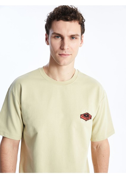 Yeni Sezon Bisiklet Yaka Kısa Kollu Baskılı Erkek Tişört